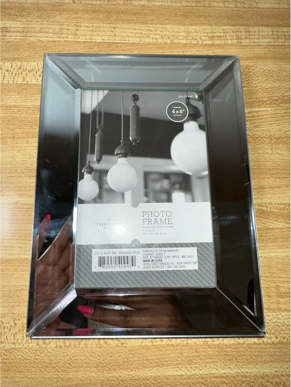 Target Silver Mirror 4x6 Photo Frame NWT